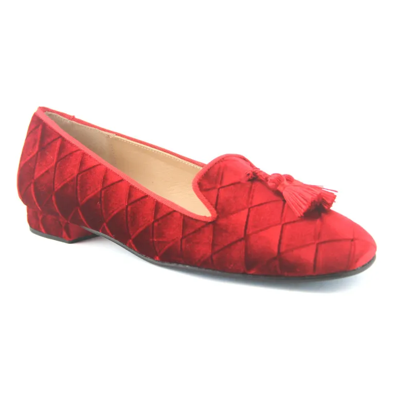 Eloise - Red Quilt Velvet