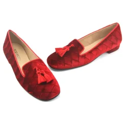 Eloise - Red Quilt Velvet