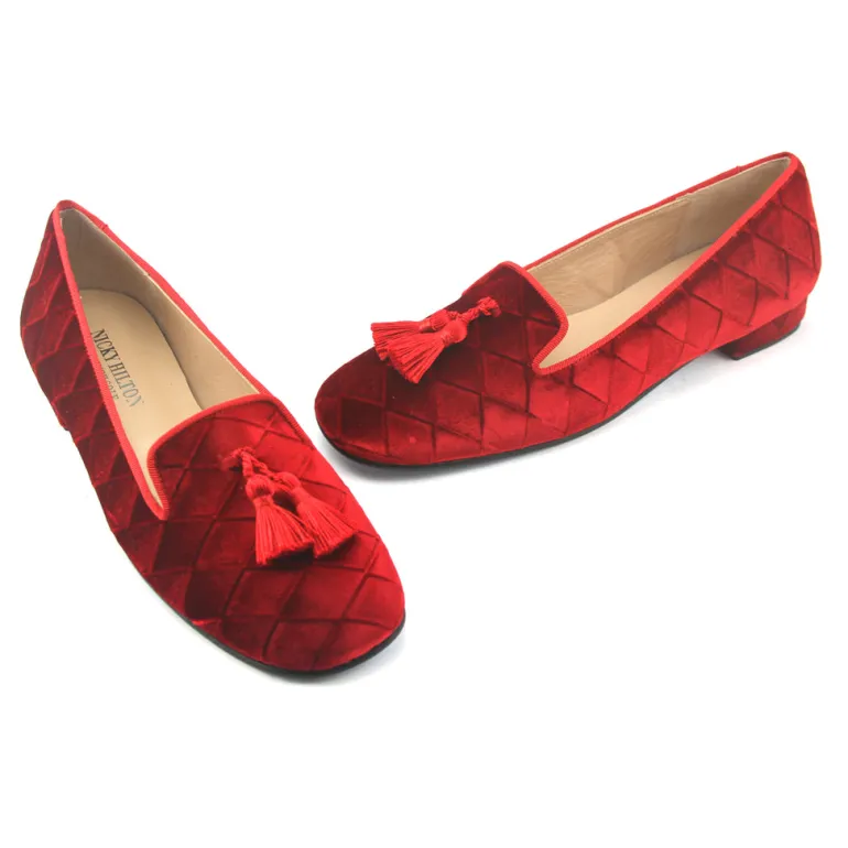 Eloise - Red Quilt Velvet