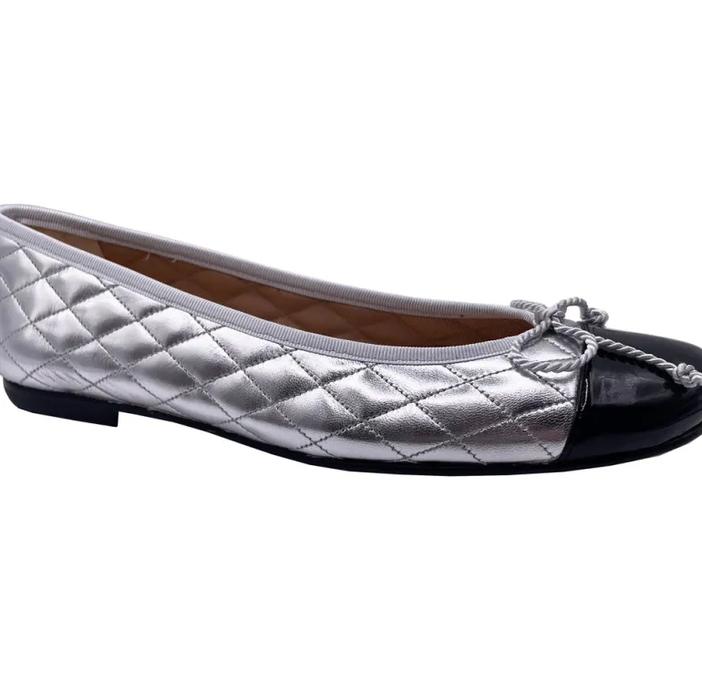Passport Leather Sole - Silver Metallic and Black